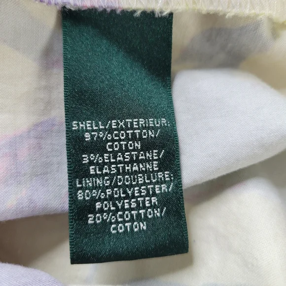 Lauren Ralph Lauren Fit N Flare Dress 12 Floral Square Neck Pockets Sleeveless - Picture 6 of 10